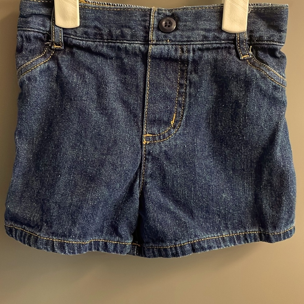 Okie Dokie, size 4T, denim pull on shorts, elastic waistband in‎ back, soft
